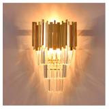 Kristallampa vägglampa 312357 Guld