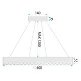 HÄNGLAMPA LED MS018-CP Roséguld 40 cm