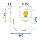 VÄGGLAMPA VÄGGLAMPA/KINKIET APP910-1W E27