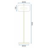 Golvlampa LED APP749-1F Guld