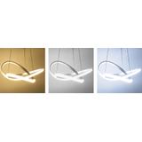Taklampa Pendel Ring Modern LED + Fjärrkontroll APP392-CP Vit