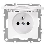 Vienvietīga rozete ar zemējumu un vāciņu OSTE JNH005-G White