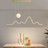 Hängande LED-lampa LHJ034-CP 120 cm Borstad Guld