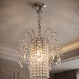 Kristall-pendellampa SWE089-CP 30cm CHROME