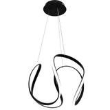 Modern takpendlad LED taklampa + FJÄRRKONTROLL APP387-CP SVART