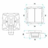 Interruptor Doble con Marco OSTE JNH007-W WHITE