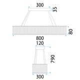 TAKPLAFOND HÄNGANDE LED APP1547-CP KROM