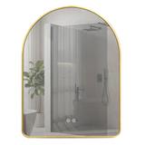 LED-VÄGGSPEGEL 80x60cm CAMLOT Brush Gold