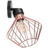 Vägglampa metall loft APP534-1W Roséguld