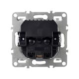 Ühekohaline maandusega pistikupesa + 2x USB-A OSTE JNH003-G White