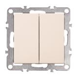 Interruptor Doble OSTE JNH007-W BEIGE