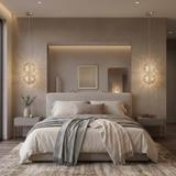 LED-pendellampa G148-2CP Gold Borstad Guld