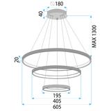 TAKLAMPA HÄNGANDE LED LHJ013-CP3 Svart