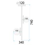 LAMPA WISZĄCA SUFITOWA Gold APP1666-2CP