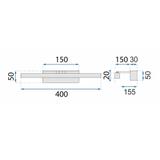 Badrum vägg LED-lampa APP1857-1W 40cm Chrome