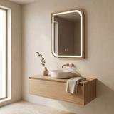 LED-VÄGGSPEGEL ZONE 70x50 BRUSH  ROSE GOLD