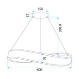 HÄNGANDE TAKLAMPA SWE066-CP 60cm GOLD