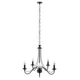 Rustik Takpendlad Lampa APP647-5CP Svart