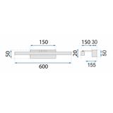 Badrum vägg LED-lampa APP1861-1W 60 cm GOLD