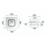 Kristalltaklampa Plafond Glamour 8W APP406-C Neutral