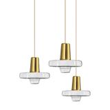 Hänglampa i Glas och Metall LED APP553-1CP Guld