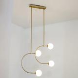 Hänglampa Glas-Kulor APP639-4CP Guld