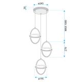HÄNGLANDE LED-LAMPA G064-3CPR Guld