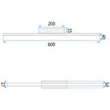 BADRUMSVÄGGLAMPA LED 60CM APP1852-1W BRUSH GOLD