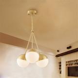 Hängande Lampa Glas Kula Opal APP688-3CP Guld
