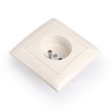 Prise simple avec terre et plaque OSTE JNH001-G Beige