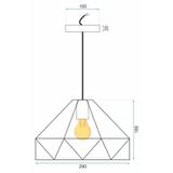 Metallisk takpendel APP237-1CP vit