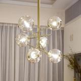 Hänglampa Glasbollar 6 st APP919-6CP Guld