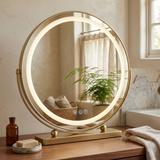 Spegel LED MAKE-UP L.Gold 50 cm