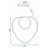Taklampa Loop LED + Fjärrkontroll APP798-cp Krom