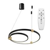 Ring LED-lampa + fjärrkontroll APP692-30-50 Svart