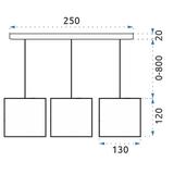 Kristalltaklampa APP510-3CPR Silver