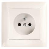 Prise simple avec terre et plaque OSTE JNH001-G Beige