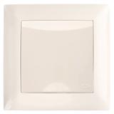 Единичен контакт със заземяване и капаче с рамка OSTE JNH005-G Beige