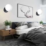 Vägglampa Vägglykta Glasglob APP949-1W Svart
