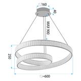 HÄNGANDE LED-TAKLAMPA APP1767-CP GULD