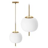Taklampa i glas, hängande kula APP669-1CP, guld
