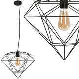 LAMPA WISZĄCA DIAMENT METAL LOFT  APP563-1CP Czarna