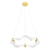 HÄNGANDE LED-LAMPA G010-CP VIT/GULD