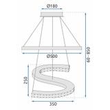 HÄNGANDE KRISTALLAMPA RING LED APP773-2CP