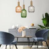 Glaspendellampa i tak med APP458-1CP Orange