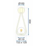 Vägglampa Väggarmatur Glasglob APP603-1W Guld