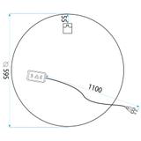 LED-VÄGGSPEGEL 60 cm H108