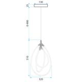 HÄNGLAMPA LED G018-CP GULD