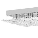 Kronformad LED-kristallplafond MS015-C Krom