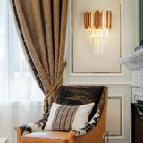 Kristallampa vägglampa 312357 Guld